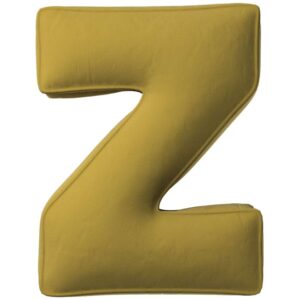 Yellow Tipi Olivově zelen&yacute; sametov&yacute; pol&scaron;t&aacute;ř p&iacute;smeno Z 40 cm