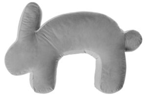 Yellow Tipi &Scaron;ed&yacute; sametov&yacute; kojic&iacute; pol&scaron;t&aacute;ř Velvet Bunny 79 cm