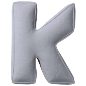 Yellow Tipi &Scaron;ed&yacute; sametov&yacute; pol&scaron;t&aacute;ř p&iacute;smeno K 40 cm