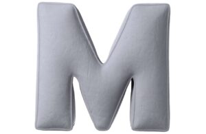 Yellow Tipi &Scaron;ed&yacute; sametov&yacute; pol&scaron;t&aacute;ř p&iacute;smeno M 40 cm