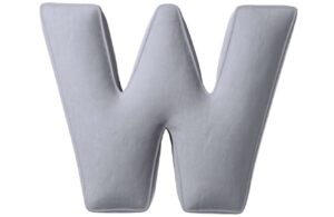 Yellow Tipi &Scaron;ed&yacute; sametov&yacute; pol&scaron;t&aacute;ř p&iacute;smeno W 40 cm