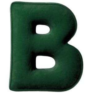 Yellow Tipi Tmavě zelen&yacute; sametov&yacute; pol&scaron;t&aacute;ř p&iacute;smeno B 40 cm