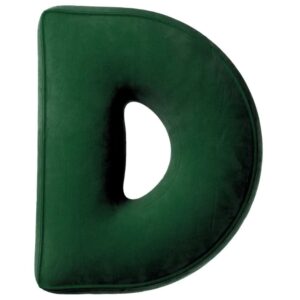 Yellow Tipi Tmavě zelen&yacute; sametov&yacute; pol&scaron;t&aacute;ř p&iacute;smeno D 40 cm