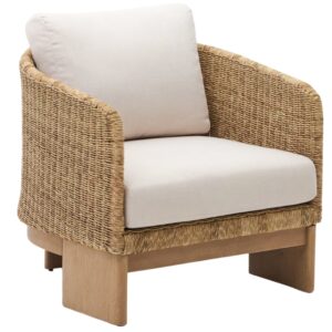 Zahradn&iacute; křeslo z uměl&eacute;ho ratanu Kave Home Xoriguer