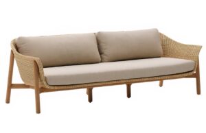 Zahradn&iacute; pohovka z uměl&eacute;ho ratanu Kave Home Galea 223 cm