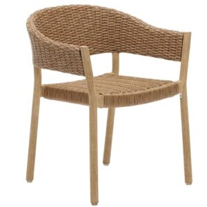 Zahradn&iacute; židle Kave Home Pola s ratanov&yacute;m v&yacute;pletem