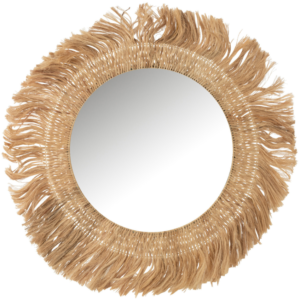 Z&aacute;věsn&eacute; zrcadlo z př&iacute;rodn&iacute;ch vl&aacute;ken J-line Bano 120 cm