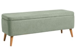 Zelen&aacute; čalouněn&aacute; lavice Somcasa Zurich 120 cm s &uacute;ložn&yacute;m prostorem