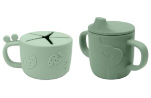 Zelen&aacute; dětsk&aacute; j&iacute;deln&iacute; sada Done by Deer Peekaboo Deer friends