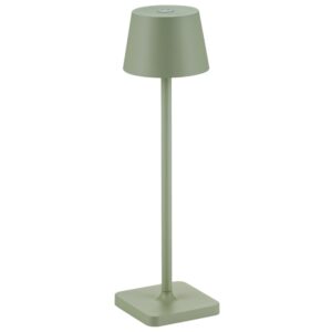 Zelen&aacute; kovov&aacute; nab&iacute;jec&iacute; stoln&iacute; LED lampa Nova Luce Deck