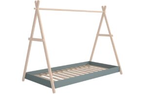 Zelen&aacute; lakovan&aacute; dětsk&aacute; postel Marckeric Trufa 90 x 200 cm