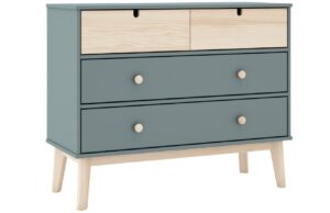 Zelen&aacute; lakovan&aacute; komoda Marckeric Estefania 100 x 40 cm