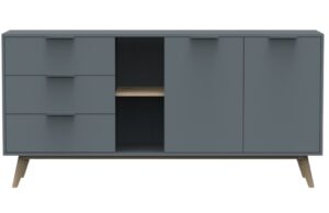 Zelen&aacute; lakovan&aacute; komoda Marckeric Pisco 165 x 40 cm