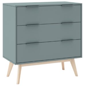 Zelen&aacute; lakovan&aacute; komoda Marckeric Pisco 80 x 40 cm