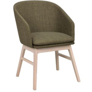 Zelen&aacute; l&aacute;tkov&aacute; j&iacute;deln&iacute; židle ROWICO WINDHAM se světlou podnož&iacute;