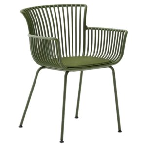 Zelen&aacute; plastov&aacute; zahradn&iacute; židle Kave Home Surpika