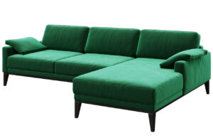 Zelen&aacute; sametov&aacute; rohov&aacute; pohovka MESONICA Musso