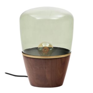 Zelen&aacute; skleněn&aacute; stoln&iacute; lampa Kave Home Silex