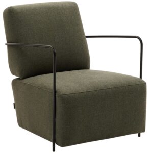 Zelen&eacute; čalouněn&eacute; křeslo Kave Home Gamer