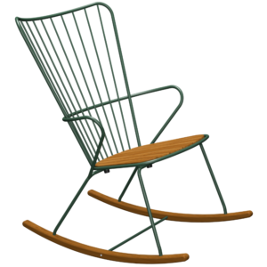 Zelen&eacute; kovov&eacute; zahradn&iacute; houpac&iacute; křeslo HOUE Paon