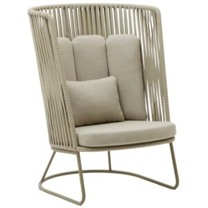 Zelen&eacute; kovov&eacute; zahradn&iacute; křeslo Kave Home Saconca II.