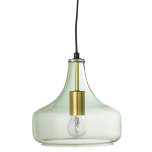 Zelen&eacute; skleněn&eacute; z&aacute;věsn&eacute; světlo Bloomingville Yuser 25