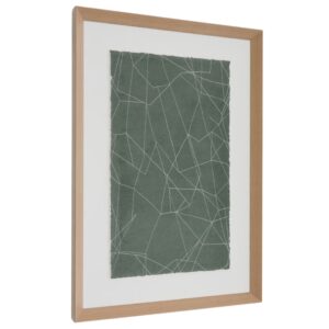Zelen&yacute; abstraktn&iacute; obraz Kave Home Durkan 100 x 70 cm