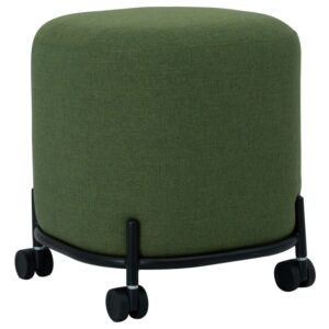Zelen&yacute; čalouněn&yacute; taburet Tenzo Harry na kolečk&aacute;ch 42 x 42 cm