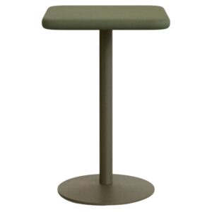 Zelen&yacute; cementov&yacute; barov&yacute; stůl Kave Home Esilda 70 x 70 cm