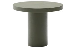 Zelen&yacute; cementov&yacute; zahradn&iacute; j&iacute;deln&iacute; stůl Kave Home Aiguablava 90 cm