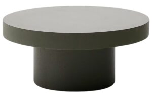 Zelen&yacute; cementov&yacute; zahradn&iacute; konferenčn&iacute; stolek Kave Home Aiguablava 66 cm