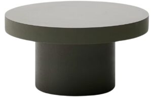 Zelen&yacute; cementov&yacute; zahradn&iacute; konferenčn&iacute; stolek Kave Home Aiguablava 90 cm