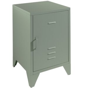 Zelen&yacute; kovov&yacute; nočn&iacute; stolek Vipack Bronxx 40 x 40 cm