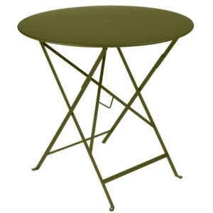 Zelen&yacute; kovov&yacute; skl&aacute;dac&iacute; stůl Fermob Bistro &Oslash; 77 cm - odst&iacute;n pesto