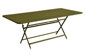Zelen&yacute; kovov&yacute; skl&aacute;dac&iacute; stůl Fermob Caract&eacute;re 190 x 90 cm