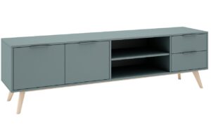 Zelen&yacute; lakovan&yacute; TV stolek Marckeric Pisco 180 x 40 cm