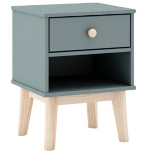 Zelen&yacute; lakovan&yacute; nočn&iacute; stolek Marckeric Esteban 40 x 35 cm