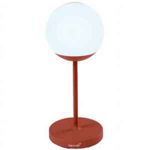 Zemitě červen&aacute; venkovn&iacute; LED lampa Fermob MOOON! 63 cm