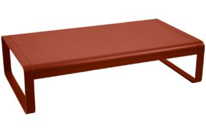 Zemitě červen&yacute; hlin&iacute;kov&yacute; zahradn&iacute; konferenčn&iacute; stolek Fermob Bellevie 138 x 80 cm