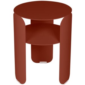 Zemitě červen&yacute; kovov&yacute; zahradn&iacute; odkl&aacute;dac&iacute; stolek Fermob Bebop 35 cm