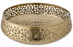 Zlat&aacute; kovov&aacute; dekorativn&iacute; m&iacute;sa Bloomingville Aisha 35