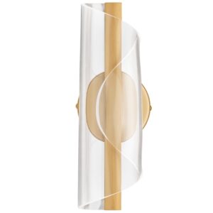 Zlat&eacute; kovov&eacute; n&aacute;stěnn&eacute; LED světlo Nova Luce Valentin 31 cm