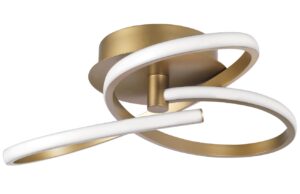 Zlat&eacute; kovov&eacute; stropn&iacute; LED světlo Nova Luce Fusion 51 cm