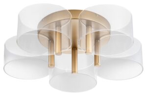 Zlat&eacute; kovov&eacute; stropn&iacute; LED světlo Nova Luce Gatlin 58 cm