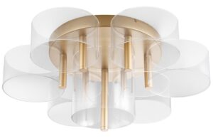 Zlat&eacute; kovov&eacute; stropn&iacute; LED světlo Nova Luce Gatlin 61