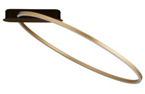 Zlat&eacute; kovov&eacute; stropn&iacute; LED světlo Nova Luce Kiklos 64 cm