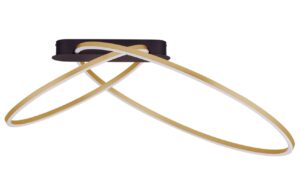 Zlat&eacute; kovov&eacute; stropn&iacute; LED světlo Nova Luce Kiklos 72 cm