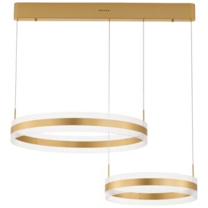 Zlat&eacute; kovov&eacute; z&aacute;věsn&eacute; LED světlo Nova Luce Agos 82 cm
