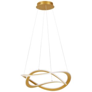 Zlat&eacute; kovov&eacute; z&aacute;věsn&eacute; LED světlo Nova Luce Celestia 60 cm