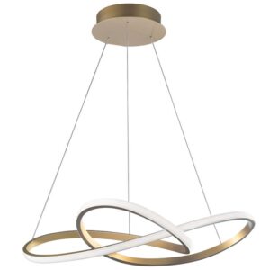 Zlat&eacute; kovov&eacute; z&aacute;věsn&eacute; LED světlo Nova Luce Fusion 72 cm